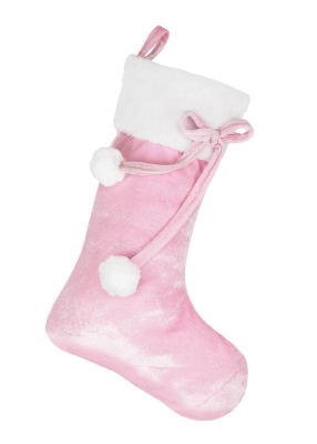 BABY PINK POM POM STOCKING