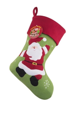 PLUSH SANTA CHRISTMAS STOCKING