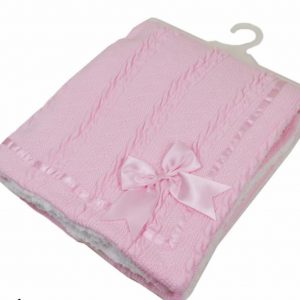 PINK CHEVRON SHERPA BLANKET