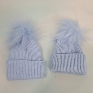 POM POM HAT BLUE