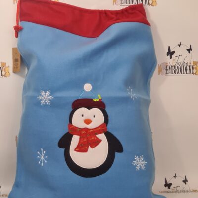 BLUE PENGUIN SANTA SACK