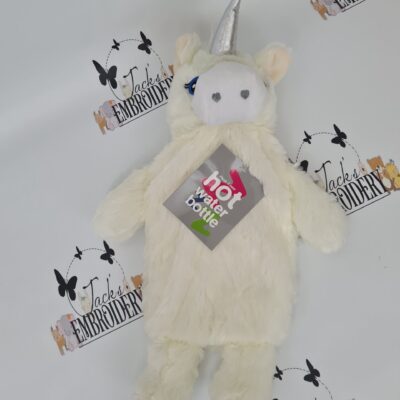 UNICORN HOT WATER BOTTLE CREAM