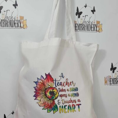 A TEACHER TAKES A HAND … TOTE BAG