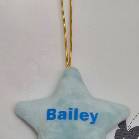 PERSONALISED HANGING STAR 