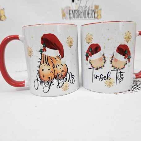 JINGLE BALLS / TINSLE TITS MUGS