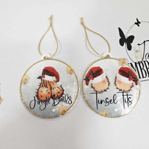 JINGLE BALLS – TINSLE TITS TREE DECORATIONS