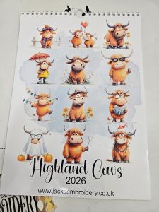 HIGHLAND COW CALENDER 2026