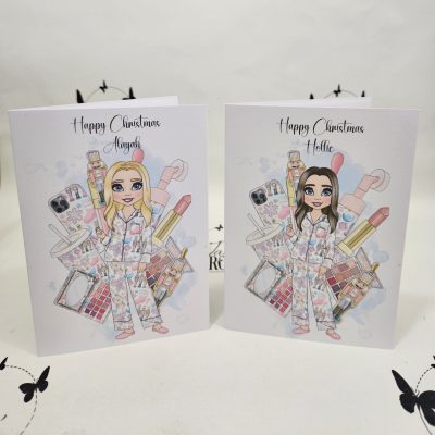 PERSONALISED MAKE UP DOLL CHRISTMAS CARD