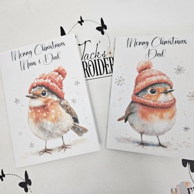 PERSONALISED ROBIN CHRISTMAS CARD