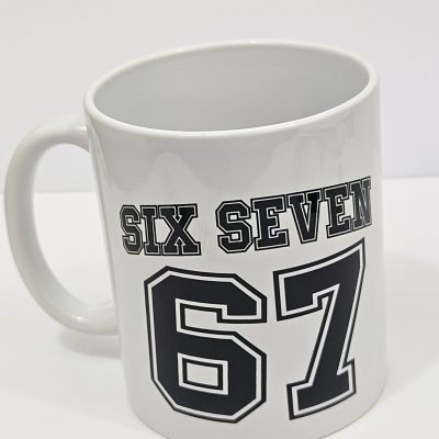 SIX SEVEN MUG BLACK PRINT