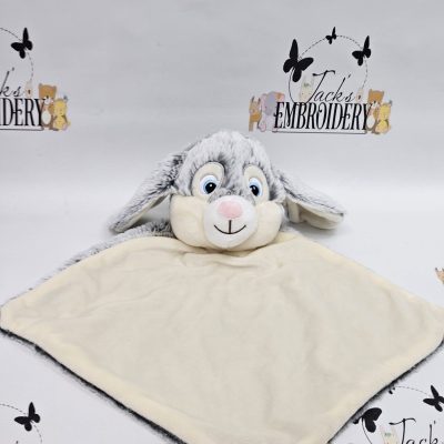 grey bunny comfort blanket