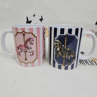 Whimsical Carousel Mugs